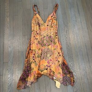 Like New French Connection Elegant Multicolor Strapless Silk Dress Sz 10